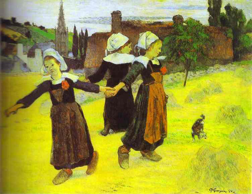 Paul-Gauguin-Breton-Girls-Dancing-Pont