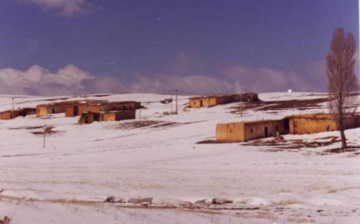 Neige sur les villages du Moyen Atlas