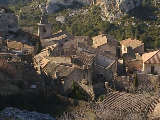 le village des Baux vu du château