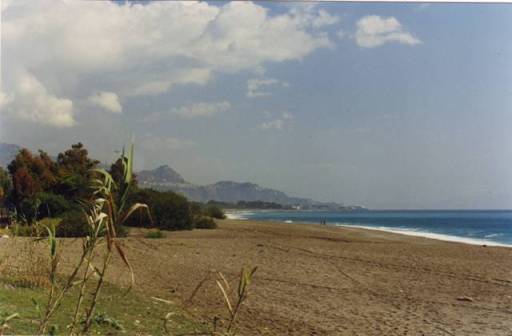 plage sur la route de Taormine