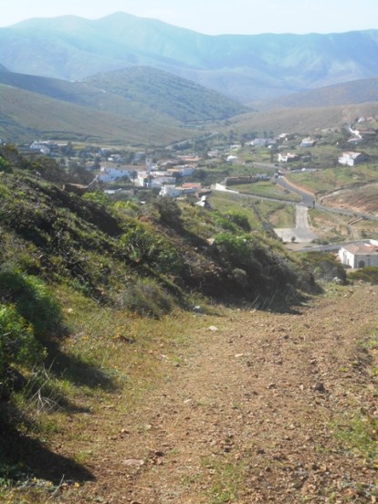 Sur le GR131 arrivée sur Betancuria
