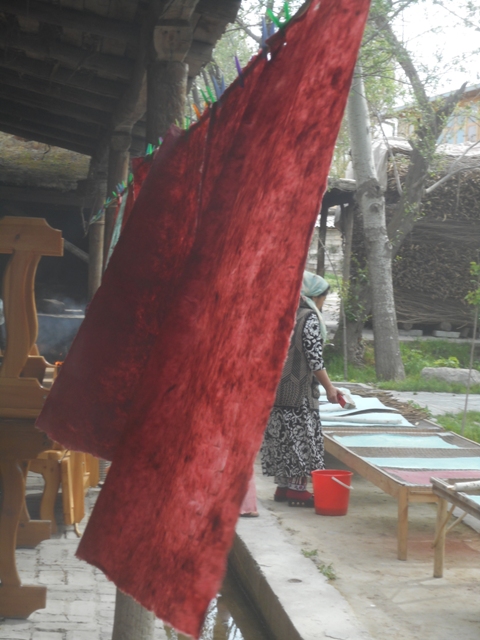 séchage du papier de Samarcande