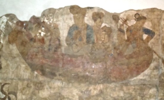 Princesses chinoises à bord d'une barque 