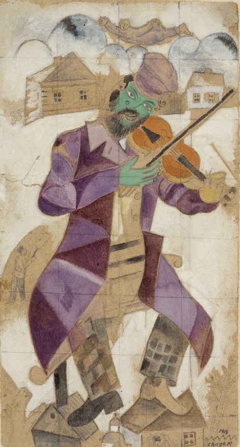 Chagall violoniste vert