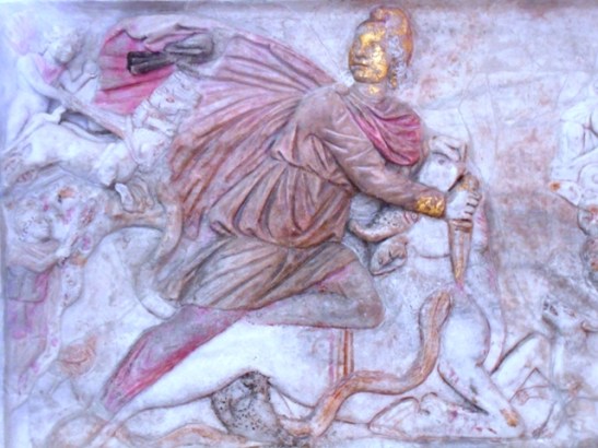 Mithra et ses attributs (musée des thermes de Dioclétien)