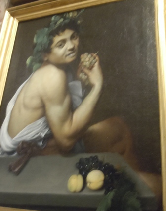 Caravage autoportrait à la Galerie Brghèse