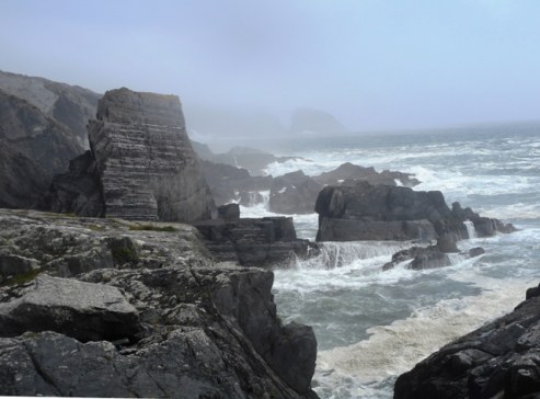 la brume se lève sur Three Castle