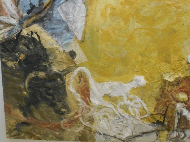 Atelier avec 6 taureaux : détail d'un taureau