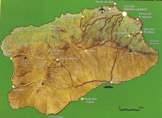 Santo Antao : carte